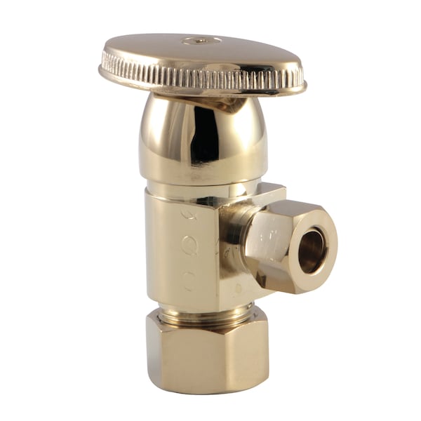 5/8"O.Dx3/8" O.D Anti-Sz Qrtr Turn Ceramic Cartridge Angle Stop, Brass